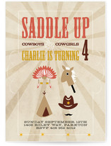 Saddle Up Children's Birthday Party Invitations