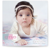 Stripey One-Year-Old Children's Birthday Party Invitations