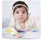 Stripey One-Year-Old Children's Birthday Party Invitations