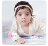 Stripey One-Year-Old Children's Birthday Party Invitations