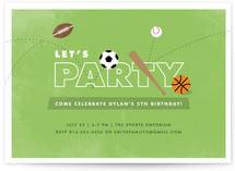 The All-Star Children's Birthday Party Invitations