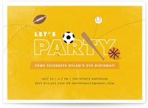 The All-Star Children's Birthday Party Invitations