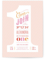 The Big One! Children's Birthday Party Invitations