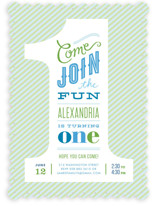 The Big One! Children's Birthday Party Invitations