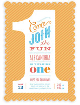 The Big One! Children's Birthday Party Invitations