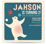 Circus Circus Children's Birthday Party Invitations