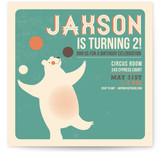 Circus Circus Children's Birthday Party Invitations