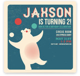 Circus Circus Children's Birthday Party Invitations