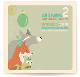 Woodland Celebration Children's Birthday Party Invitations