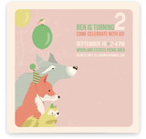 Woodland Celebration Children's Birthday Party Invitations