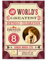 The World's Greatest Birthday Circus Party! Children's Birthday Party Invitations