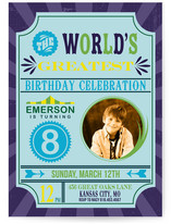 The World's Greatest Birthday Circus Party! Children's Birthday Party Invitations