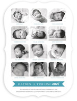 12 Months Children's Birthday Party Invitations