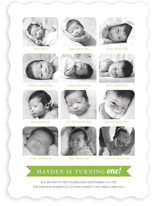 12 Months Children's Birthday Party Invitations