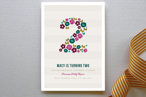 Two Pretty Children's Birthday Party Invitations