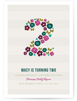 Two Pretty Children's Birthday Party Invitations