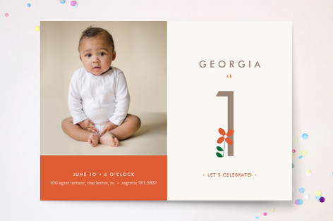 Fresh Floral Children's Birthday Party Invitations