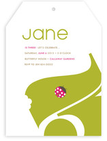 Leaf Munch and Lady Bug Children's Birthday Party Invitations