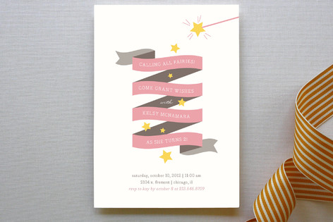 Fairy Stars Children's Birthday Party Invitations