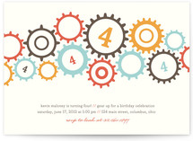 gears Children's Birthday Party Invitations