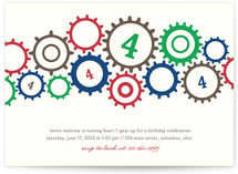 gears Children's Birthday Party Invitations