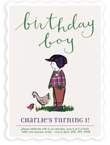 Farm Boy Children's Birthday Party Invitations