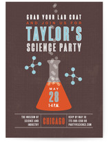 Science Children's Birthday Party Invitations