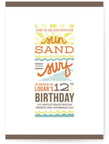 Sun, Sand + Surf Children's Birthday Party Invitations