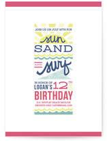 Sun, Sand + Surf Children's Birthday Party Invitations