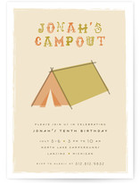 Cool Campout Children's Birthday Party Invitations