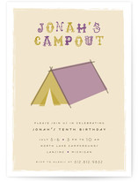 Cool Campout Children's Birthday Party Invitations