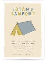 Cool Campout Children's Birthday Party Invitations