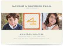 Numbered Block Children's Birthday Party Invitations