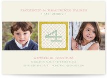 Numbered Block Children's Birthday Party Invitations