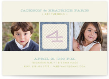 Numbered Block Children's Birthday Party Invitations