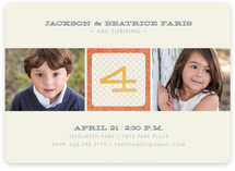 Numbered Block Children's Birthday Party Invitations