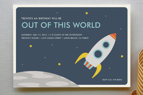 Out of This World Children's Birthday Party Invitations
