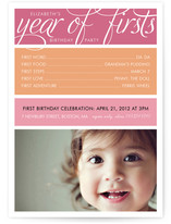 A Year of Firsts Children's Birthday Party Invitations