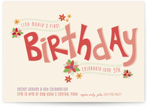 Secret Garden Children's Birthday Party Invitations