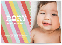 Circus Stripes Children's Birthday Party Invitations