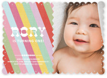 Circus Stripes Children's Birthday Party Invitations
