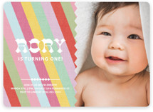 Circus Stripes Children's Birthday Party Invitations