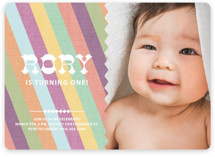 Circus Stripes Children's Birthday Party Invitations