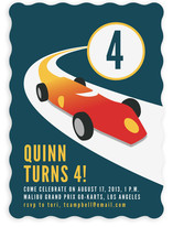 Vintage Racing Car Children's Birthday Party Invitations