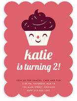 Sweet Cupcake Children's Birthday Party Invitations