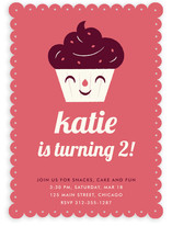 Sweet Cupcake Children's Birthday Party Invitations