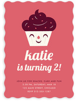 Sweet Cupcake Children's Birthday Party Invitations