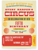 Greatest Circus Children's Birthday Party Invitations