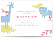Zoo Menagerie Children's Birthday Party Invitations