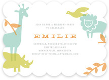 Zoo Menagerie Children's Birthday Party Invitations